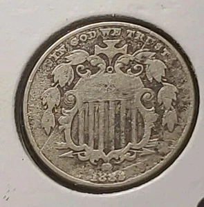 1882-P SHIELD NICKLE, F-VF CONDITION, RARER DATE, GREAT DETAILS ON SHIELD,SHIP 0 - Picture 1 of 2