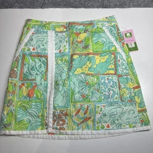 Neu mit Etikett Lilly Pulitzer Skort Größe 2 natürliche Baumwollmischung - Bild 1 von 8