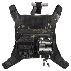 Sports Chest Bag for Men & Women EDC Pouch Bag Chest Vest Holster Fits Most P... - Picture 1 of 7