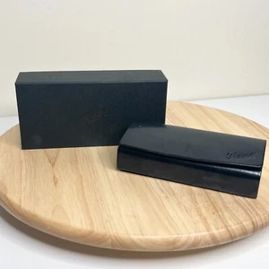 Persol Sunglasses Case & Box ONLY Eyewear Leather FLAW Black - Picture 1 of 10