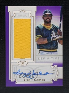 2020 Topps Definitive Collection Relic Purple /5 Reggie Jackson Auto HOF
