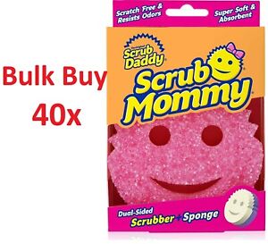 [Bulk Buy Discount] 40x Scrub Daddy Mommy Dual-Sided Scrubber Sponge - Pink