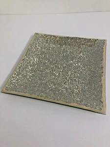 Square Glass Champagne Mosaic Plate For Candle Ball Decoration Home Decor Dish - Picture 1 of 5