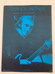 Vintage Sheet Music Change Partners Recorded by Stephen Stills 1971         PA-8 - Picture 1 of 4
