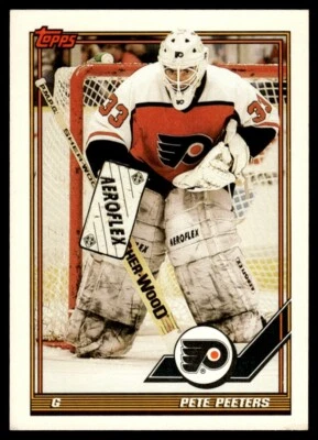 1991-92 Topps #29 Pete Peeters Philadelphia Flyers - Image 1 of 2