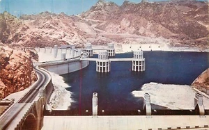 Postcard Nevada Boulder Dam Lake Mead Arizona Unposted - Picture 1 of 2