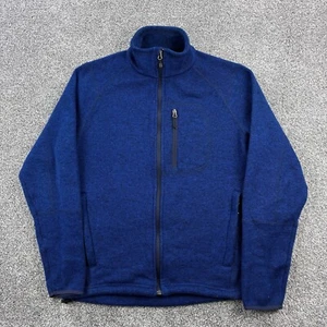 Orvis Trout Bum Jacket Mens Medium Blue Full Zip Fleece Lined Pockets Fishing - Picture 1 of 7