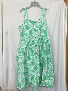 NWT Wonder Nation Tropical Mock Button Front Dress Girls XL+, XXL - Picture 1 of 2