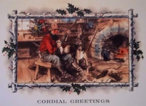 NEW 4 Reproduction Vintage PHILIP R. GOODWIN Christmas Holiday Greeting Cards - Picture 1 of 6