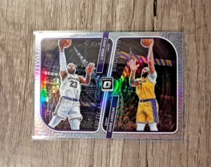 LEBRON JAMES ANTHONY DAVIS 2023-24 DONRUSS OPTIC ILLUSIONS SILVER HOLO PRIZM - Picture 1 of 2