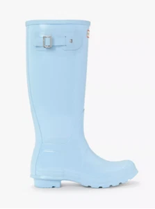 BOTAS HUNTER WELLINGTON PÁLIDAS COMO NUEVAS Originales Altas Goma Turquesa Tallas 4 5 6 7 8 - Imagen 1 de 3