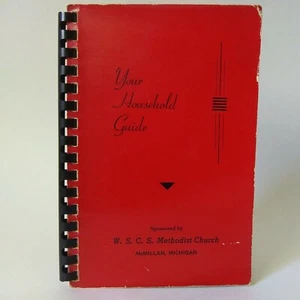 1951 "Your Household Guide"- W.S.C.S Methodist Church McMillan Michigan GD - Imagen 1 de 12