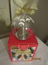 Lenox Wonder Ball Tree Lit LED Mercury Glass Ornament, 4.75" - 856111 NIB