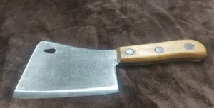 Used Vintage Briddell USA 860 6” Blade Meat Cleaver Butchering Deer Knife Free-S - Picture 1 of 13