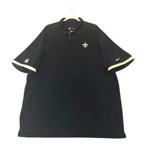 Nike Dri Fit Onfield Apparel New Orleans Saint Short Sleeve Polo Shirt Size 3XL - Picture 1 of 13