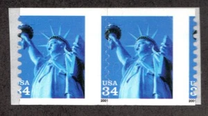EE. UU. 3477 @ (2001) Estatua de la Libertad EFO: ERROR: Misperf - Imagen 1 de 2
