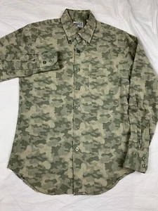 MENS NAKED AND FAMOUS 100% COTTON GREEN CAMOUFLAGE SHIRT JAPANESE FABRIC SZ S - Picture 1 of 6