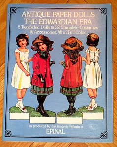 ANTIQUE PAPER DOLLS THE EDWARDIAN ERA 8 Two Sided Dolls & 32 Costumes & Access - Imagen 1 de 1