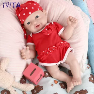 IVITA 12'' Tiny Silicone Reborn Baby Girl Small Floppy Silicone Newborn Doll - Picture 1 of 7