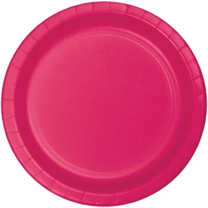 Hot Magenta Pink Dessert Plates (24) - Party Supplies - Picture 1 of 1