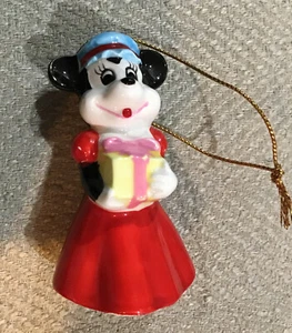 Disney Minnie Mouse in Red Dress Glass Christmas Ornament 2 3/4” NWT - Picture 1 of 4