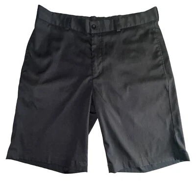 Pantalones Cortos de Golf Slazenger Para Hombres Frente Plano 10" Entrepierna Poliéster Elastizados Negros Talla 34 Foto 1 de 4