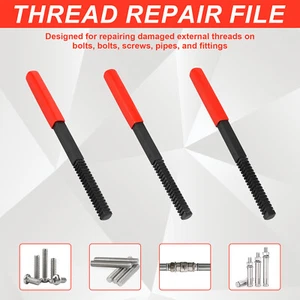 3Pcs Thread File High Hardness Thread Restorer File Heavy Duty Steel weOWx - Picture 1 of 11
