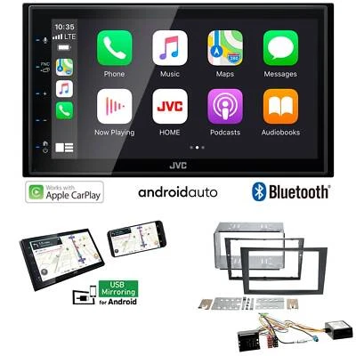 JVC Autoradio Apple CarPlay Android Auto für Opel Astra H charcoal inkl Canbus - Bild 1 von 4