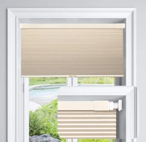 LazBlinds Cordless Cellular Shades, No Tools No Drill Blackout Honeycomb Shades - Picture 1 of 7