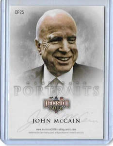 RARE 2022 DECISION 2016 JOHN MCCAIN "VAULT" PORTRAITS CARD #CP25 ~ 01/20 UNIQUE - Picture 1 of 2