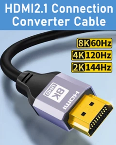 HDMI High-Definition Connection Converter Cable HDMI2.1 8K60Hz 4K120Hz 2K144Hz - Afbeelding 1 van 7