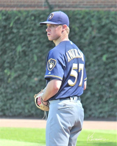 Chase Anderson Milwaukee Brewers Game Orig PhotoArt Pic Var Sizes & Options Cover