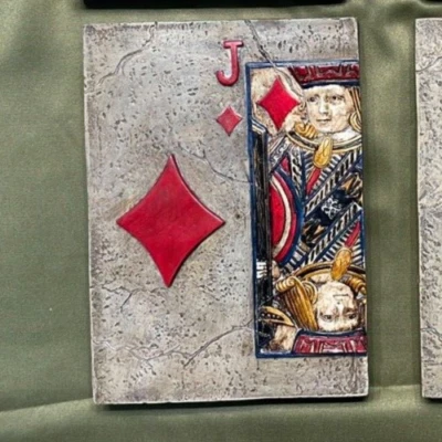 Tarjetas de juego placas de piedra sintética de resina Foto 1 de 4