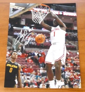 Foto autógrafa firmada a mano de Jae'Sean Tate 11x14 de baloncesto del estado de Ohio - Imagen 1 de 2