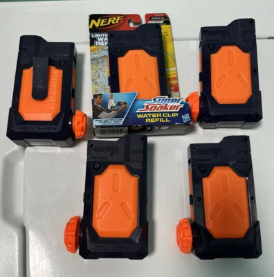 Lote de 5 recambios de clip de agua Nerf Super Soaker Thunderstorm TornadoStrike 10 oz Foto 1 de 2