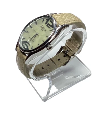 Ladies Activa Swiss Watch 495494 Almond Reptile Pearl Dial New Battery - Image 1 of 4