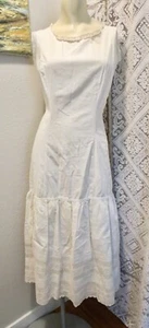 Antique 1900s Gibson Girl Shapely Fitted Full Slip With Lace Petticoat 34 Bust - Picture 1 of 9