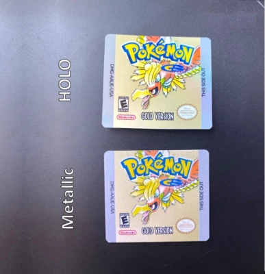 Etiqueta de repuesto para pegatina Pokemon Gold Gameboy Foto 1 de 2