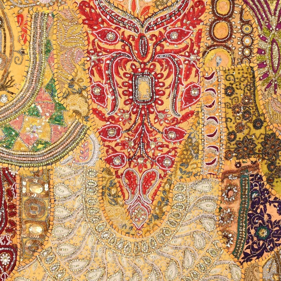 Indian Wall Hanging Cotton Vintage Tapestry Patchwork Handmade Home Art Decor - Image 1 of 4