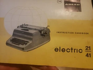 Adler Nos. 21 & 41 Typewriter Instruction Manual Antique Vtg Repro Electric - Picture 1 of 5