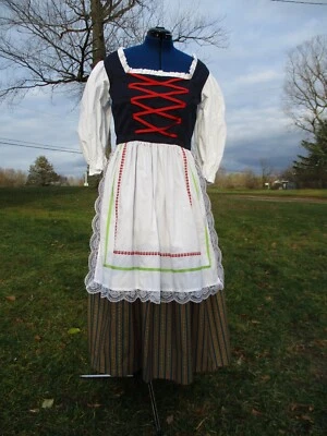 Ladies' sz 14 (39-40"bust,31-32"waist) Swiss historical dirndl dress - Image 1 of 4