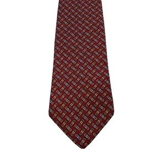 Brooks Brothers Makers Necktie Tie Silk USA Burgundy Blue Green Career VGUC - Picture 1 of 4