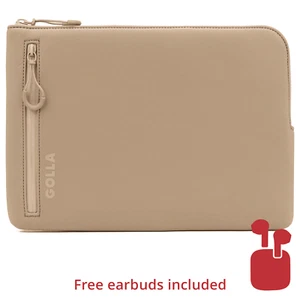 Golla Laptop Sleeve 13" Coffee - Laptoptasche Neopren Laptop Tasche + Kopfhörer - Bild 1 von 3