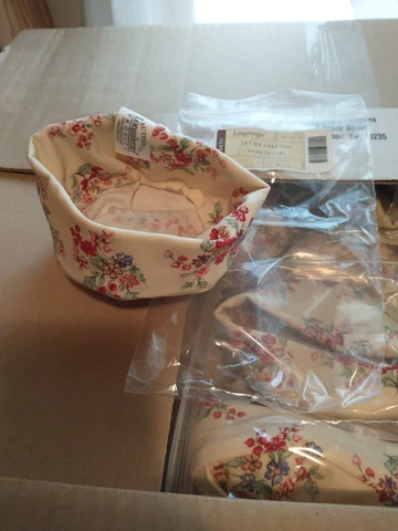 2003 Longaberger Basket Liners, "Let Me Call You Sweetheart" Floral Bouquet. 60 Cover