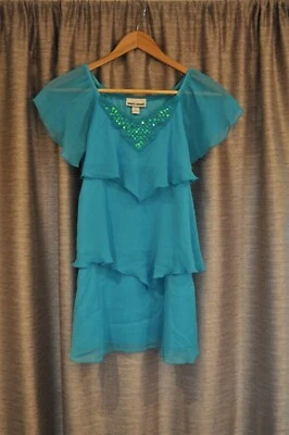 Amy's Closet M Girl's Blue Layered Gemmed Top - Image 1 of 2