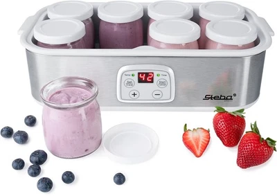 Steba JM 3 Joghurt-Maker | 8 Glas-Joghurtbecher | LCD-Display