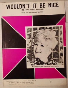 Rare Sheet Music Connie Stevens "Wouldn't It Be Nice" © 1968 - Picture 1 of 2