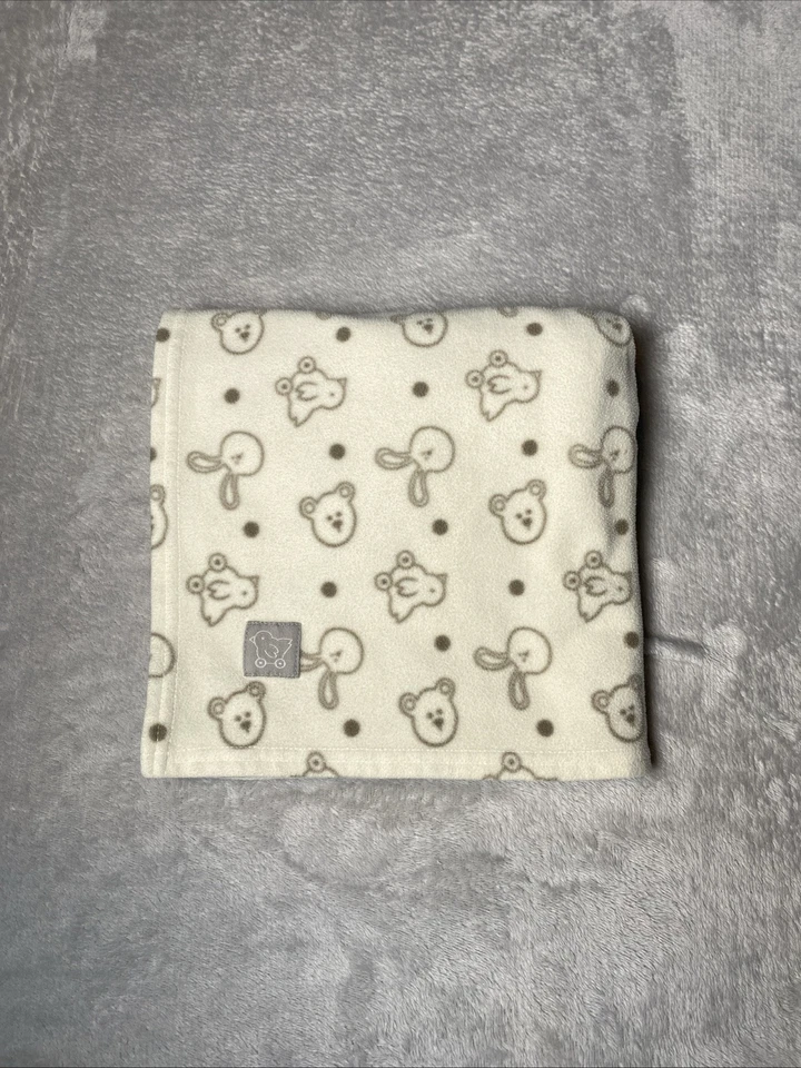 Vintage Cherokee Baby Blanket Bear Bunny Head Toy Duck Cream Thin Fleece Lovey - Image 1 of 4