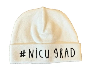 Itty Bitty Baby Company #NiICU Grad Graduate Preemie Hat Boy Girl Newborn Gift - Picture 1 of 5