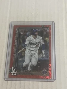 2025 Topps Update Dalton Rushing RC Rookie Red Parallel 1/5 SSP Dodgers  - Bild 1 von 2